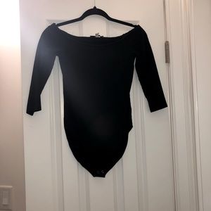 Black Off the Shoulder Bodysuit